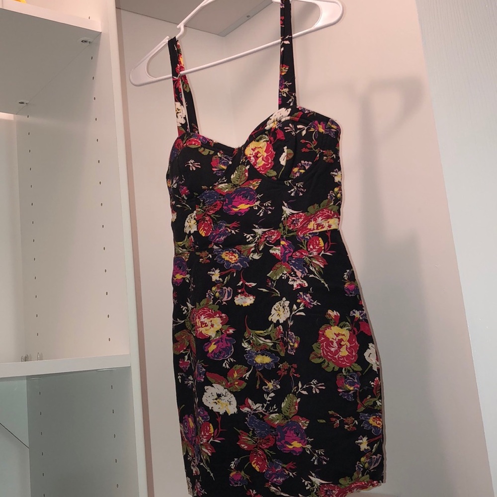 Black floral dress
